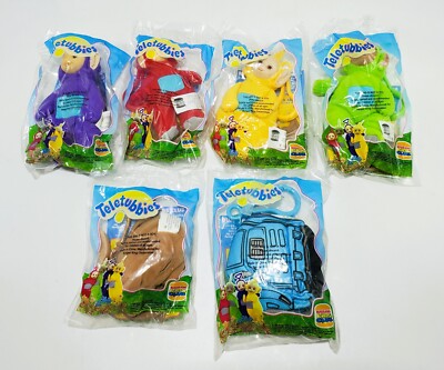 Teletubbies Set of Burger King Kids Club plush toys Po Laa Laa Tinky  Winky