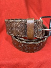 Amanda Smith Brown Leather Belt Size Large Genuine