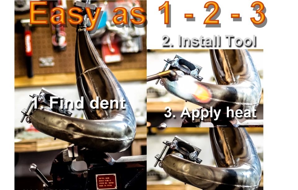 KTM 65cc 85cc 2 Stroke Exhaust Pipe Repair Kit Blow Out Dent Removal DIY Tool - Image 4 of 4