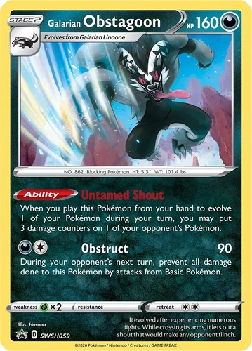 Galarian Obstagoon SWSH059 SWSH: Sword & Shield Promo Cards