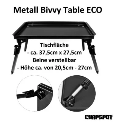 Bivvy Table Eco 37,5cm x 27,5cm Bivouac Tente Camping Table Angel Carpe Olive - Photo 1/4