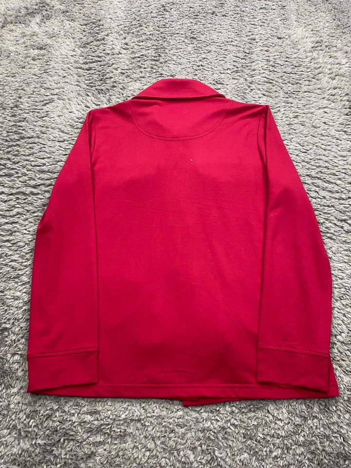 Chaqueta Onque Informals Mujer Pequeña Roja Metal Botón a Presión Abrigo Ligero Occidental Foto 2 de 4