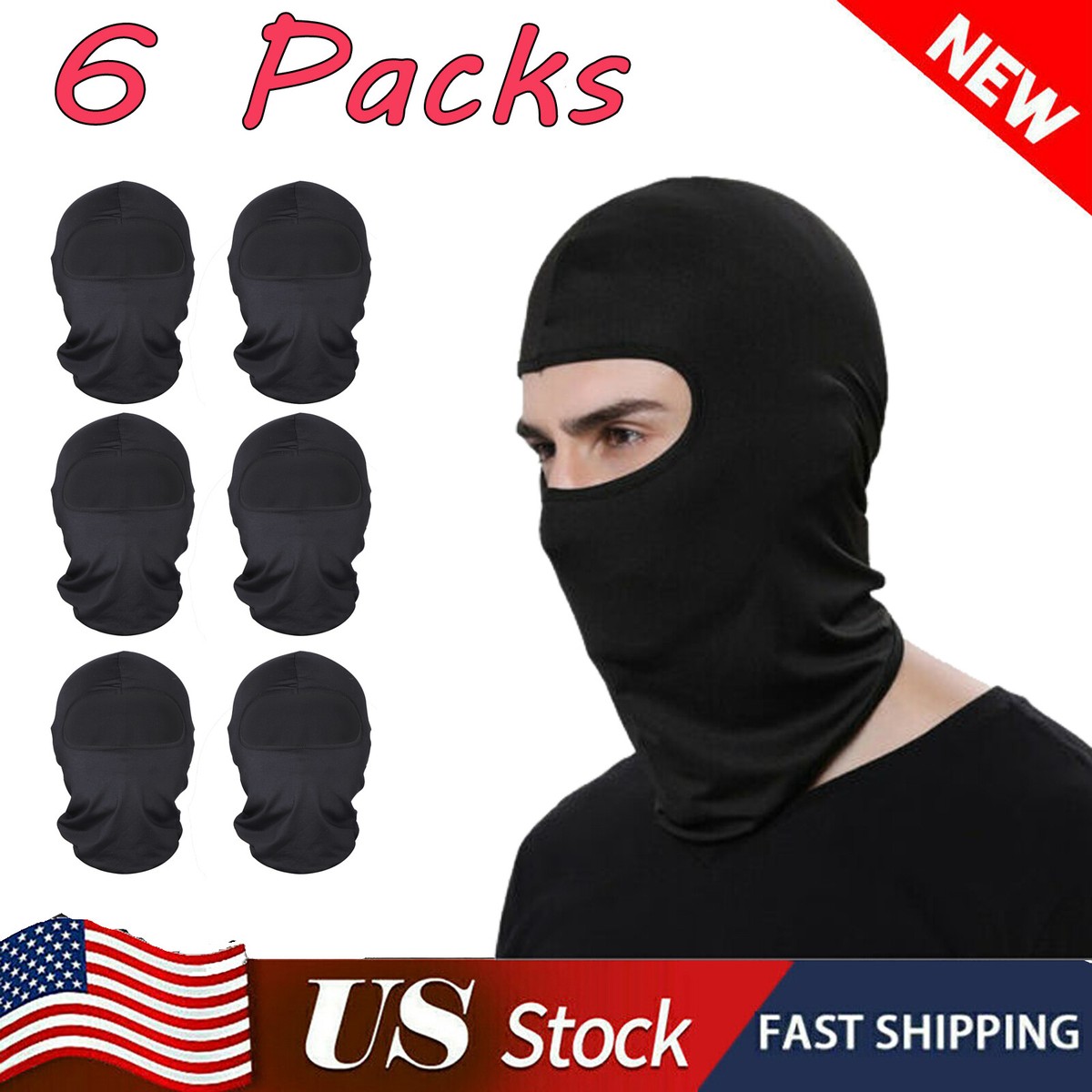 BALACLAVA TACTIQUE RAPID DOMINANCE NOIRE - UNISEXE LÉGER RESPIRANT, LIVRAISON GRATUITE