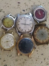 LOT  VINTAGE MENS LADY WISS WATCH Work & Not work for parts