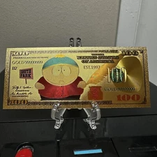 24k Gold Foil Plated Eric Cartman South Park Banknote Cartoon Collectible