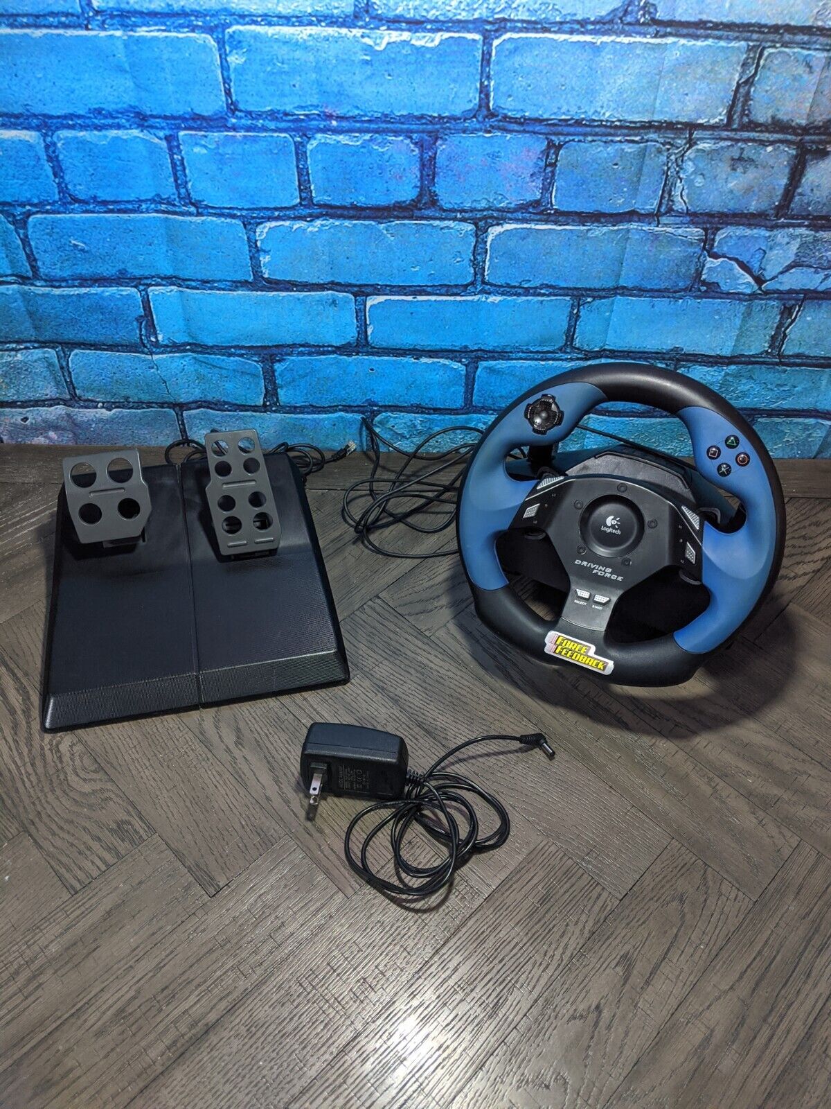 Logitech Driving Force Racing Steering &amp; Pedals for PlayStation 2 | eBay