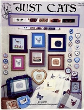 1985 Pegasus Originals Just Cats 123 Cross Stitch Pattern Book 31 Designs 13858