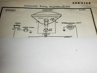 ROYAL ENFIELD 500CC OHV WIRING DIAGRAM ,1949, ERA LAMINATED ,6