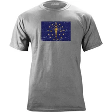 Indiana State Flag Distressed T-Shirt