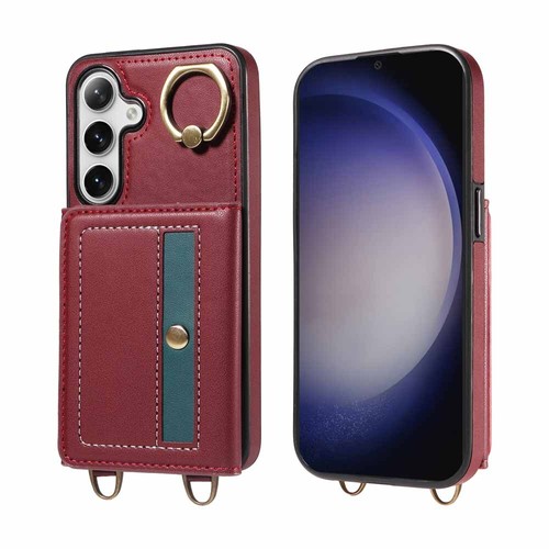 Para Samsung S24 S23 S22+ A15 A25 A35 A55 5G Anillo Soporte Billetera Cuero Estuche Cubierta - Imagen 24 de 29