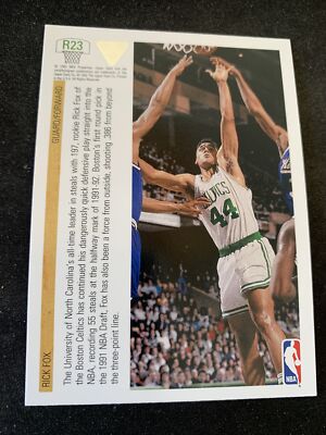 1991-92 UPPER DECK ROOKIE RC CARD #R23 RICK FOX BOSTON CELTICS NC