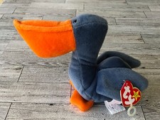 TY Beanie Babies SCOOP The Pelican Plush DOB 7-01-1996 Tags FREE SHIPPING