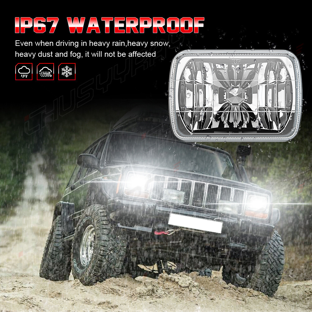 Hacarler 5x7 / 7x6 LED Headlights Hi/Lo Beam Projector Lights For Toyota Tacoma 95-97 4Runner