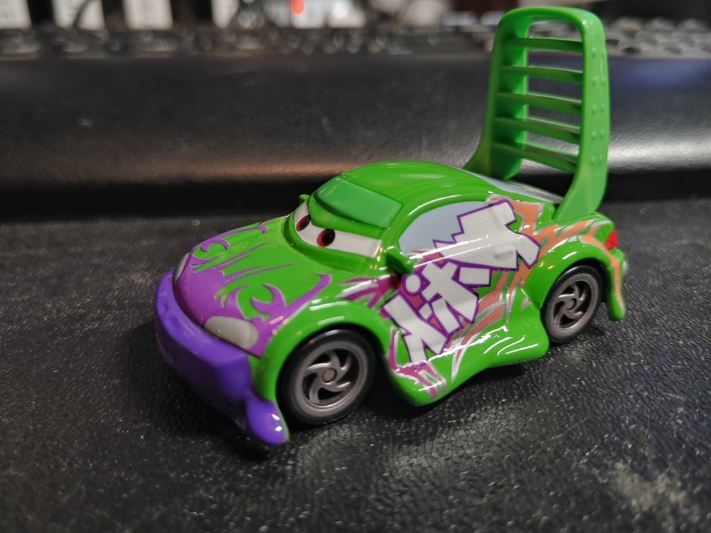 disney pixar cars Tuners Wingo Spoiler 1:55 diecast Lime Green Loose