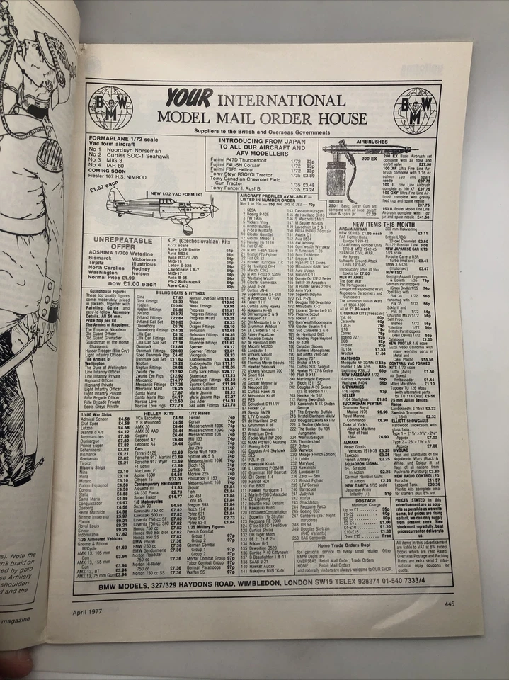 Airfix April 1977 aerial wargaming & russian tank designations free shipping  - Image 3 of 4