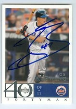 Joe McEwing autographed baseball card New York Mets 2003 Upper Deck 40 Man #620