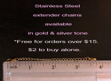 Gold Tone Stainless Steel Extender Chain Bracelet Necklace Extension
