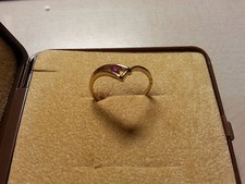 Ring Rubin in Silber 835/000 vergoldet