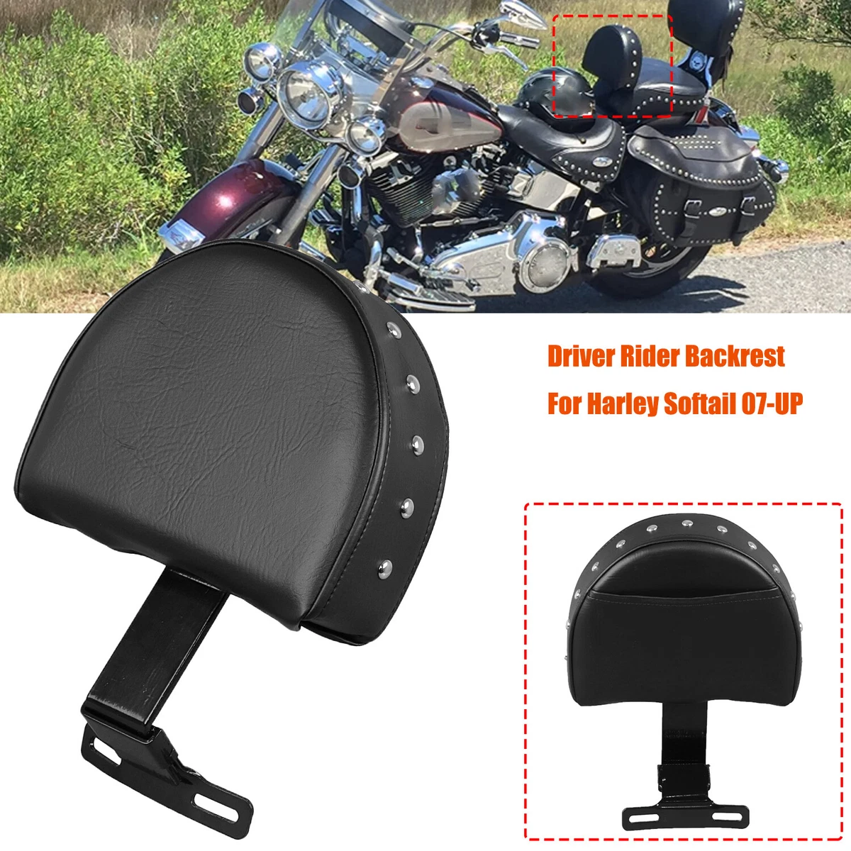 Harley fatboy driver backrest cheap