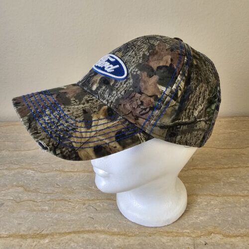 FORD Motor Company Embroidered Camo Stretch Fitted Hat Cap S/M - Picture 4 of 21