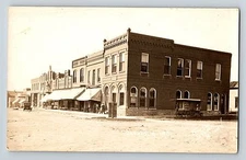 Garwin Iowa IA Bank Popcorn Peanut Wagon Real Photo Postcard RPPC 1910-30