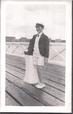 RPPC BOYS SAILING FASHION JAMES ADAMS SEAVIEW ISLE WIGHT ENGLAND PHOTO POSTCARD