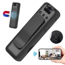 1080P WiFi Camcorder Police Body Camera HD 180° Video Recording DVR IR Night Cam
