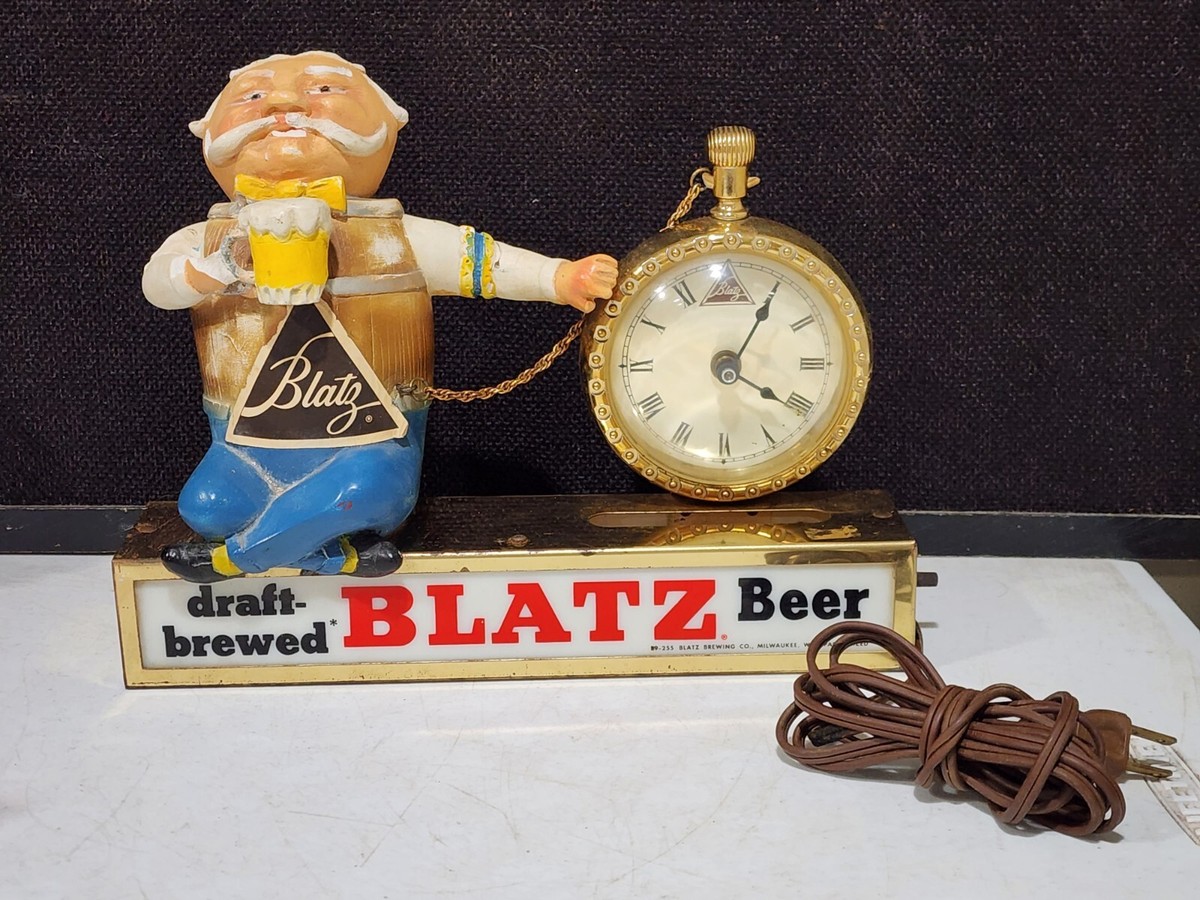 Vintage 1950 s Blatz Beer Light Sign Clock | eBay