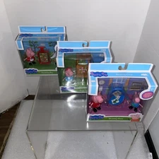 Peppa Pig Playset Lot Of 3 - Drawing Class, Picnic Time & Gardening Day