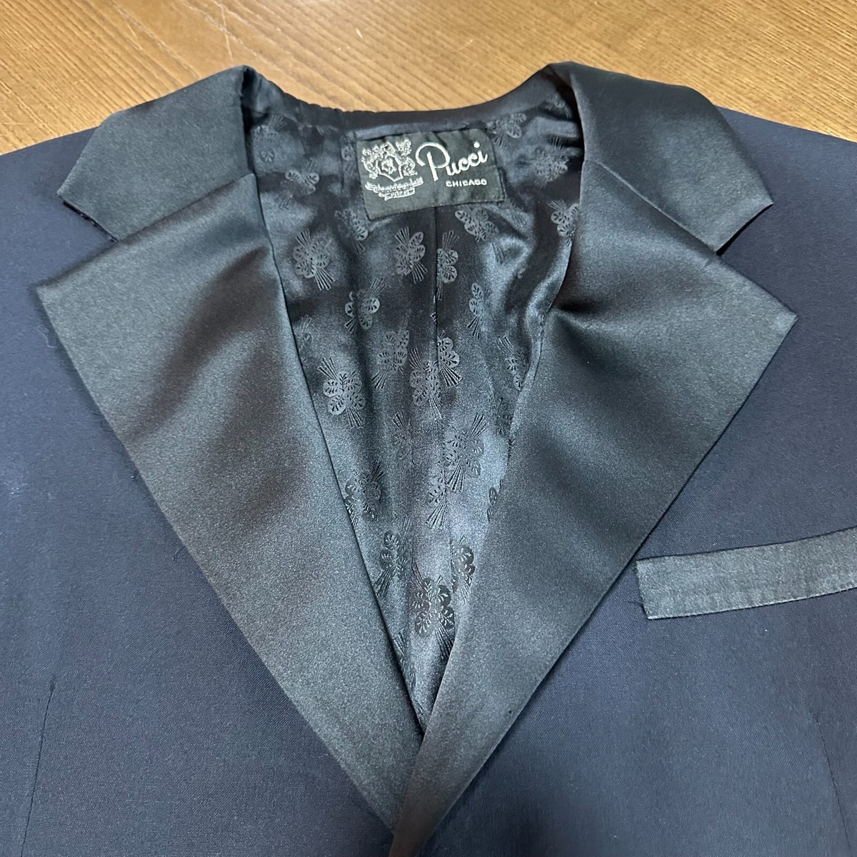 EMILIO PUCCI ノーカラージャケット ライラック色　42 超レア True Vintage Emilio Pucci Chicago Men's Jacket Coat 70s 44 Coat