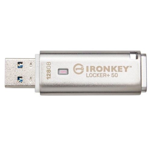 Kingston IronKey Locker+ 50 USB Flash Drive Encrypted 128GB IKLP50/128GB - Afbeelding 3 van 5