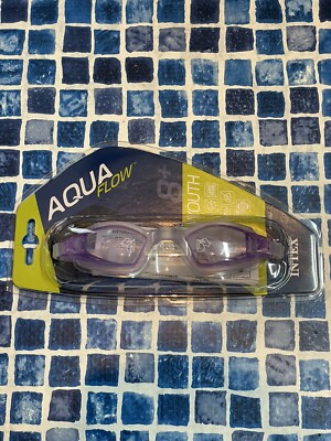 INTEX AQUA FLOW YOUTHS SWIMMING GOGGLES ANTI FOG LENS 55682 UK