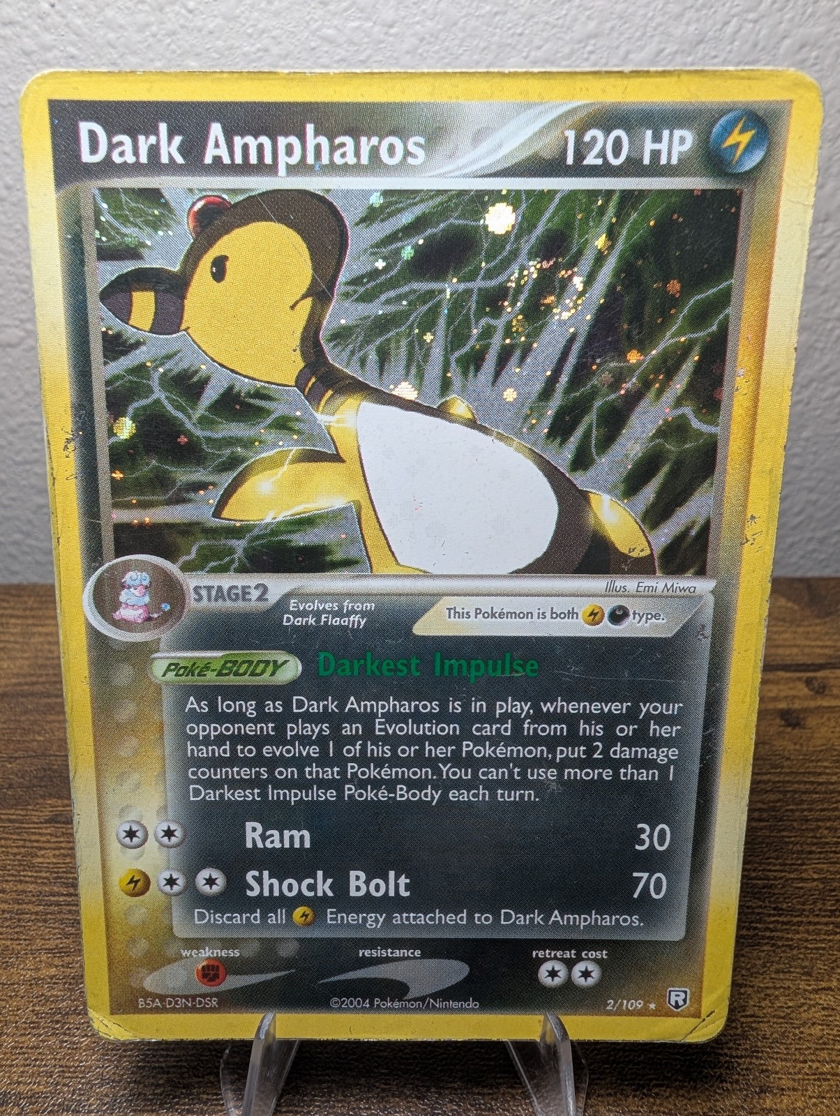 Dark Ampharos Team Rocket Returns 2/109 Holo 2004 Unlimited Pokémon TCG HP