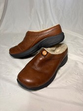 Merrell Primo Chill Slide Mules/Clogs Sherpa Lined Brown Leather Size 8.5