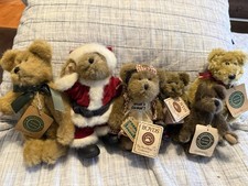 Lot Of 6 Boyds Bears Vintage Head Bean Santa Cute Plush Tags Collectible