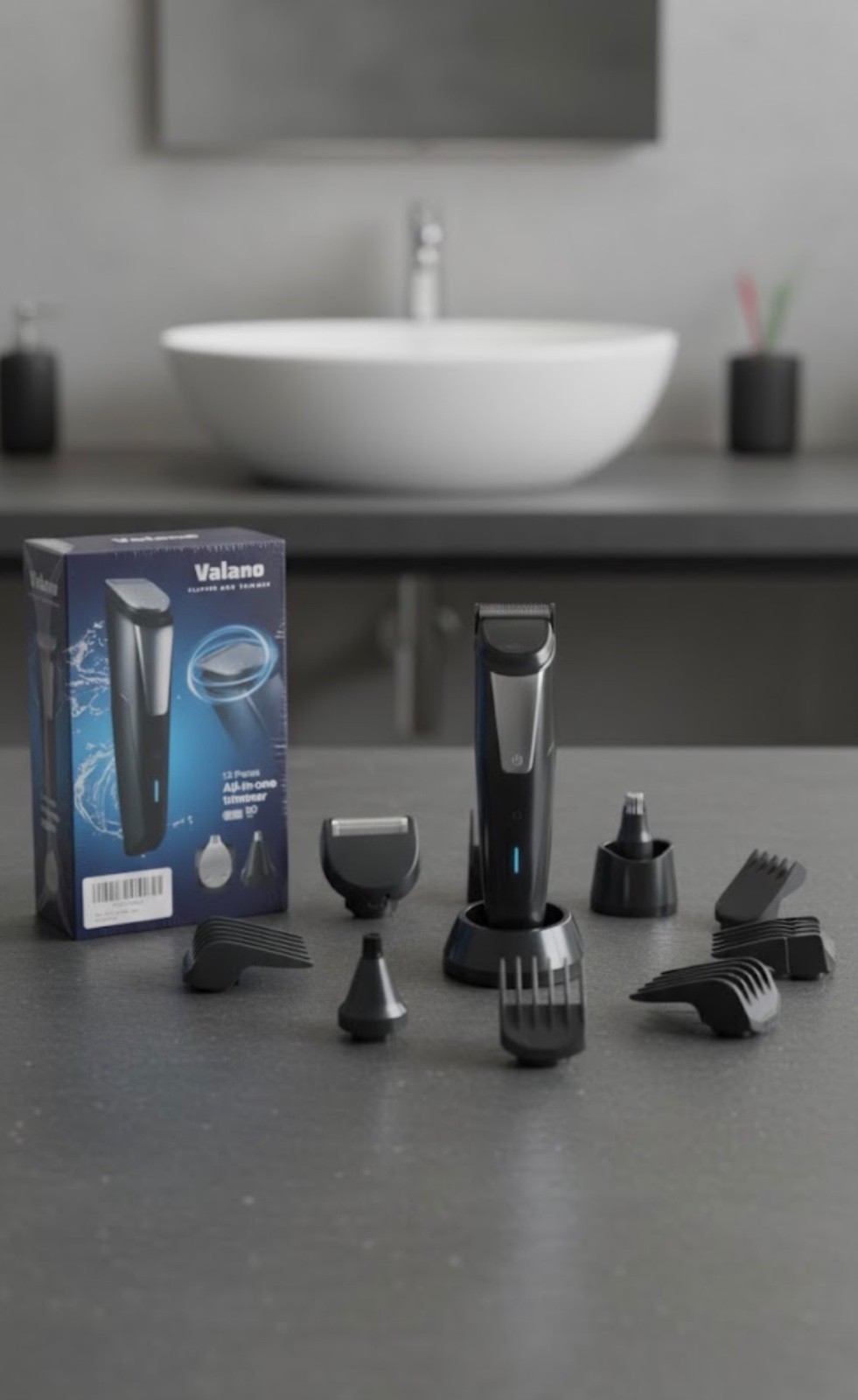 Tondeuse cheveux professionnelle 3-en-1 anti irritation pour rasage barbe précis