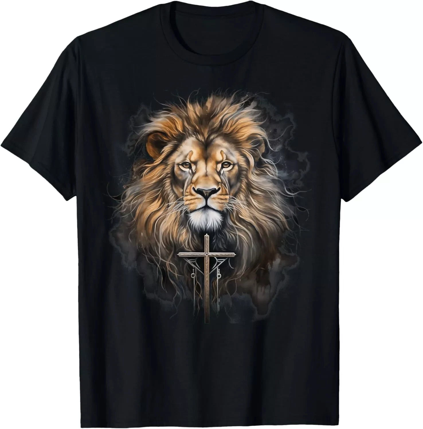 Lion of Judah Christian Faith Jesus Cross Pastor T-Shirt