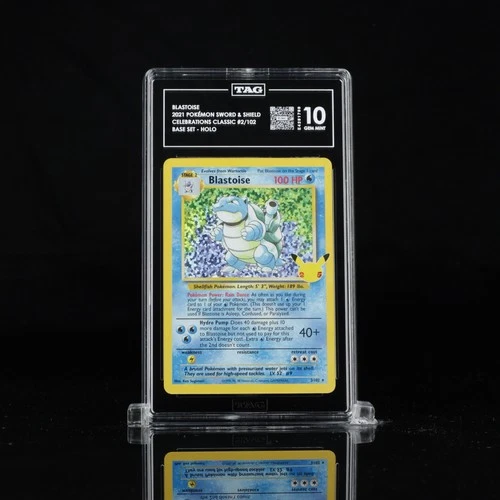 Pokémon Blastoise 2/102 Celebrations Classic Collection Holo TAG 10 2021