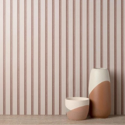 Rouge Rosa Holz Panel Tapete Edles Dekor Akustik Modern Stilvoll Feature Wand