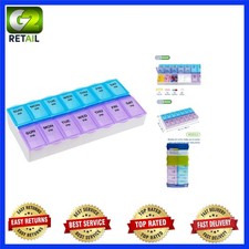 Elegant 7-Day AM/PM Pill Organizer with Clear Lids for Daily Health Management