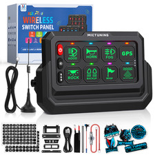 Wireless RGB 8 Gang Switch Panel On/Off LED Light Bar Electronic Relay System