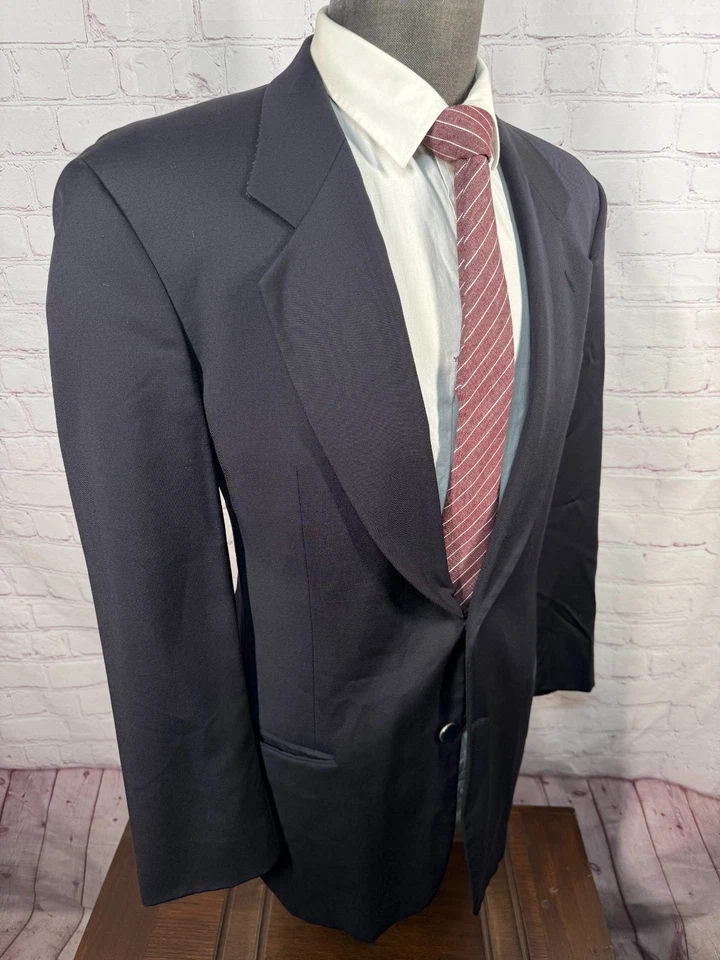 Jaqueta Blazer Masculina MANI by ARMANI Azul Marinho FEITA NA ITÁLIA Casaco Esportivo TAMANHO 40R - Imagem 3 de 4