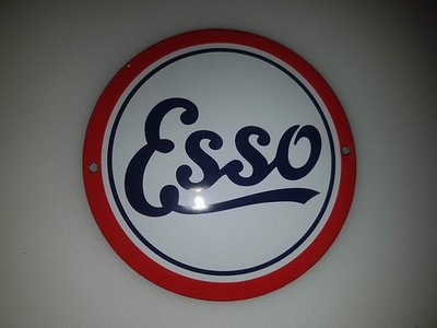 Esso Emaille Schild Neu Werkstatt Garage Türschild 12cm