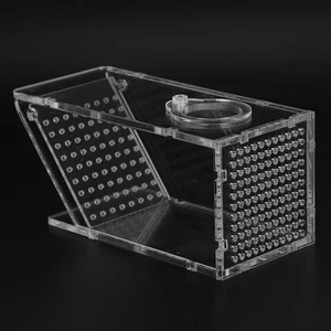 Acrylic Aquarium Fish Tank Freshwater Crab Pest Trap Catcher Box One Way Trap_