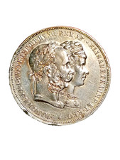 Österreich 2 Gulden 1879 zur Silberhochzeit von Franz Joseph und  "Sissi"