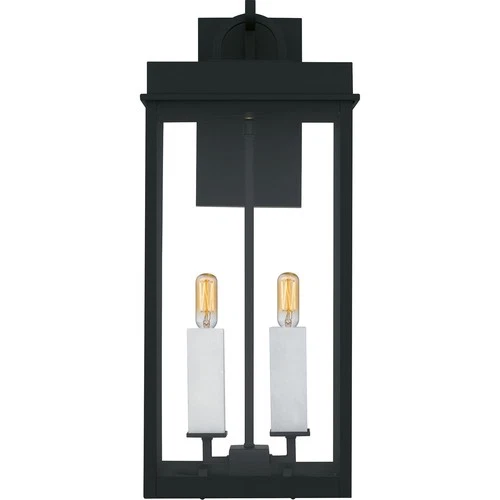 Matte Black  Outdoor Wall Lantern from the Carmen Collection - Picture 3 of 5