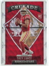 Trey Lance RC 2021 Panini Rookies & Stars Crusade Red Wave San Francisco 49ers