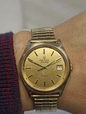 Vintage OLMA Seven Seas watch quartz Working good!