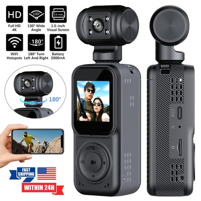 270° Rotation Single Lens HD 4K/2K/1080P Mini Hand-Hold Action Camera Recorder
