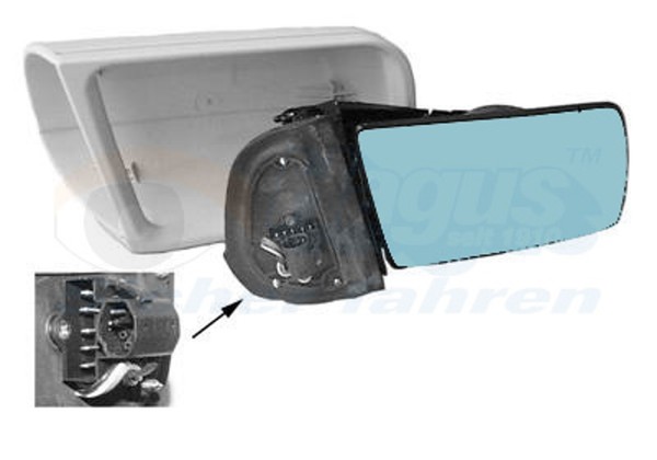 VAN Wezel AußEnspiegel Hagus 3031810 FüR Mercedes W202 Blau GetöNt Konvex Klasse-image